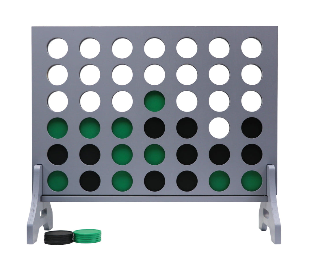 Slick Woody's Black / Kelly Green Tailgating Pros Grey Giant 4 in a Row