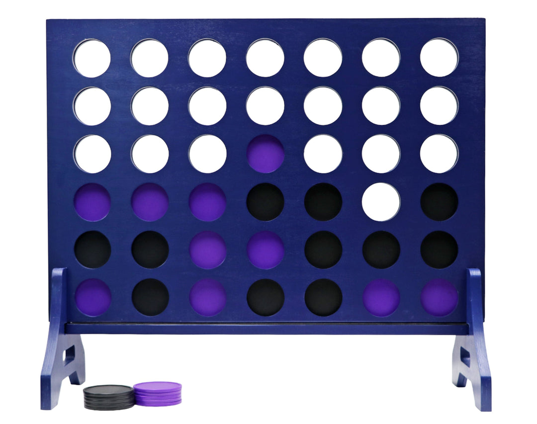 Slick Woody's Black / Purple Tailgating Pros Navy Giant 4 in a Row