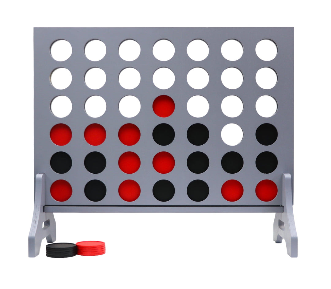 Slick Woody's Black / Red Tailgating Pros Grey Giant 4 in a Row