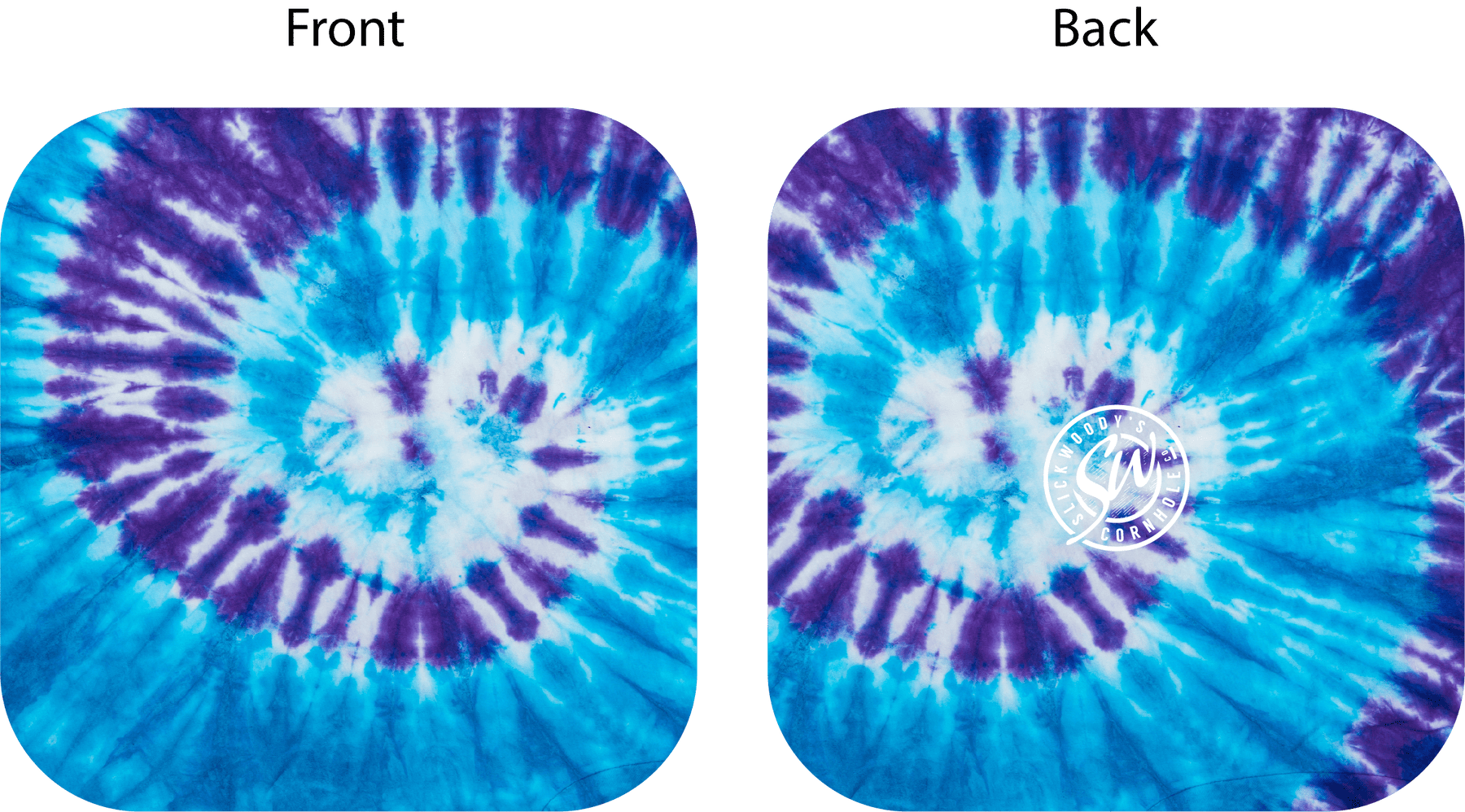 Blue and Purple Spiral Tie Dye Pro Cornhole Bags (Set of 4) – Slick Woody's