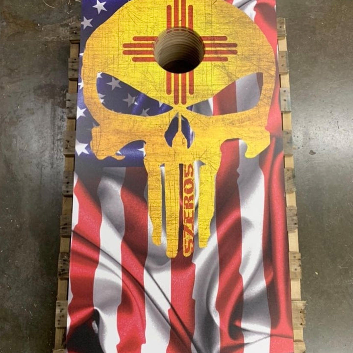 Slick Woody's Cornhole Co. Cornhole Board Custom All Weather Tournament Size Cornhole Boards (includes 8 bags)