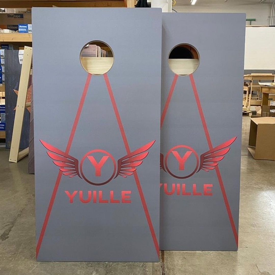 Slick Woody's Cornhole Co. Cornhole Board Custom All Weather Tournament Size Cornhole Boards (includes 8 bags)