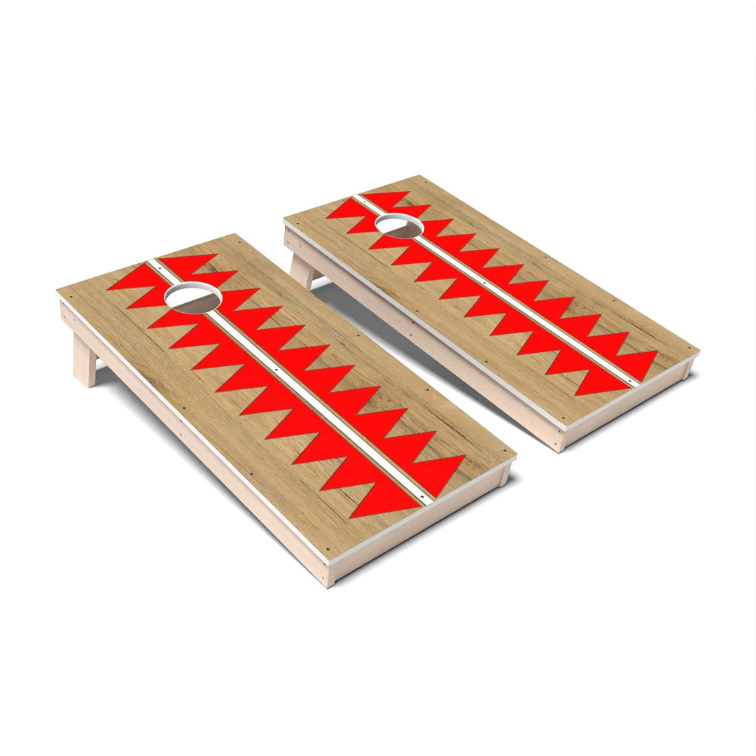 Slick Woody's Cornhole Co. Cornhole Board Flame Red Slice Surf Cornhole Boards - All Weather