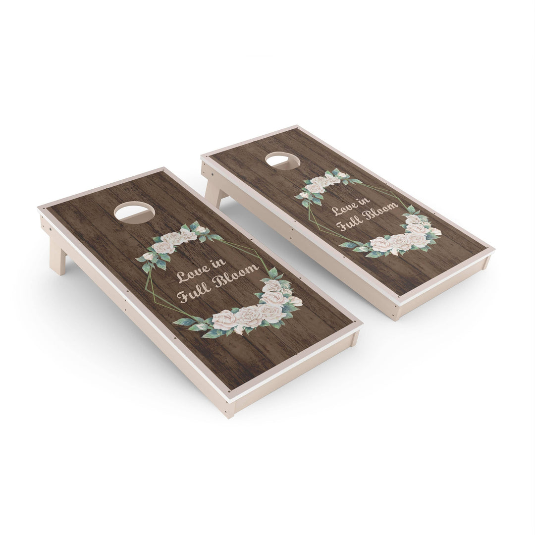 Slick Woody's Cornhole Co. Cornhole Board Love in Full Bloom Cornhole Boards - All Weather