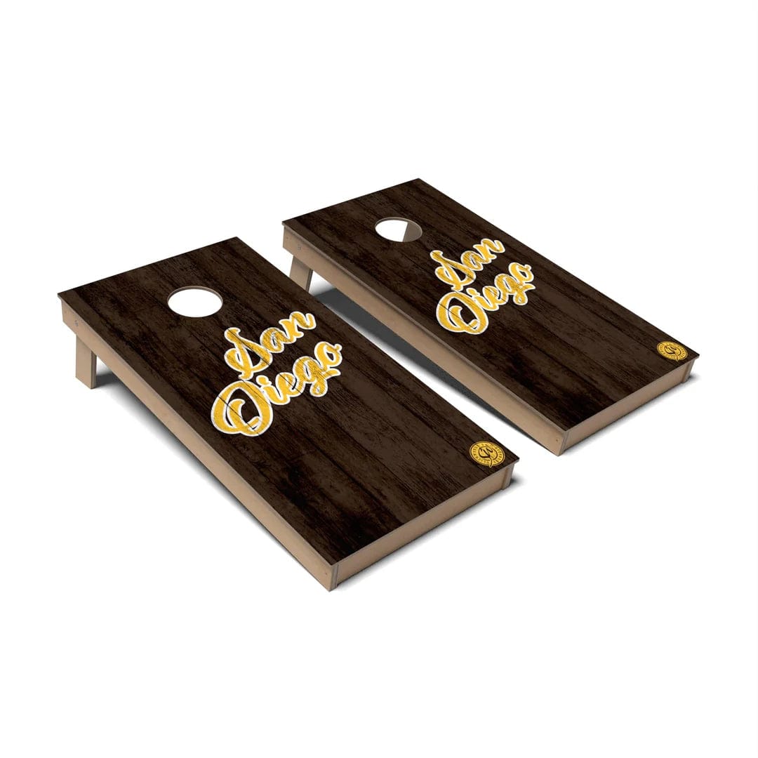 Slick Woody's Cornhole Co. Cornhole Board Solid Baseball San Diego Cornhole Boards - Professional Signature