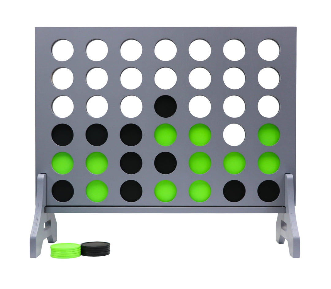 Slick Woody's Lime Green / Black Tailgating Pros Grey Giant 4 in a Row