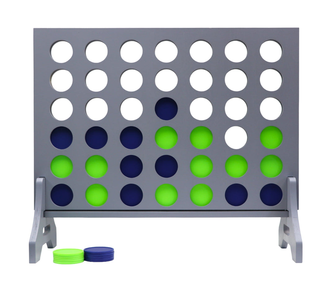 Slick Woody's Lime Green / Navy Tailgating Pros Grey Giant 4 in a Row