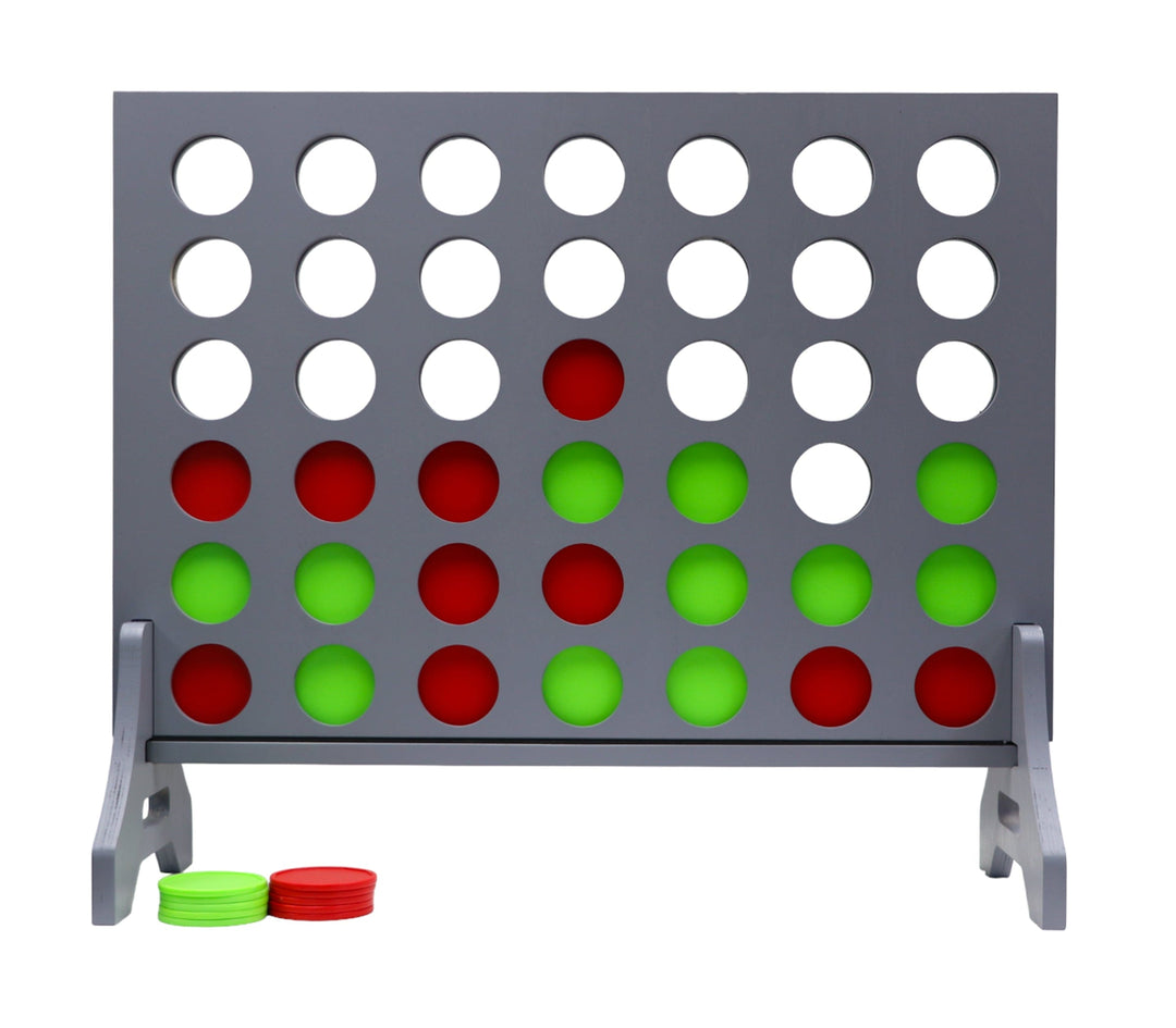 Slick Woody's Lime Green / Red Tailgating Pros Grey Giant 4 in a Row