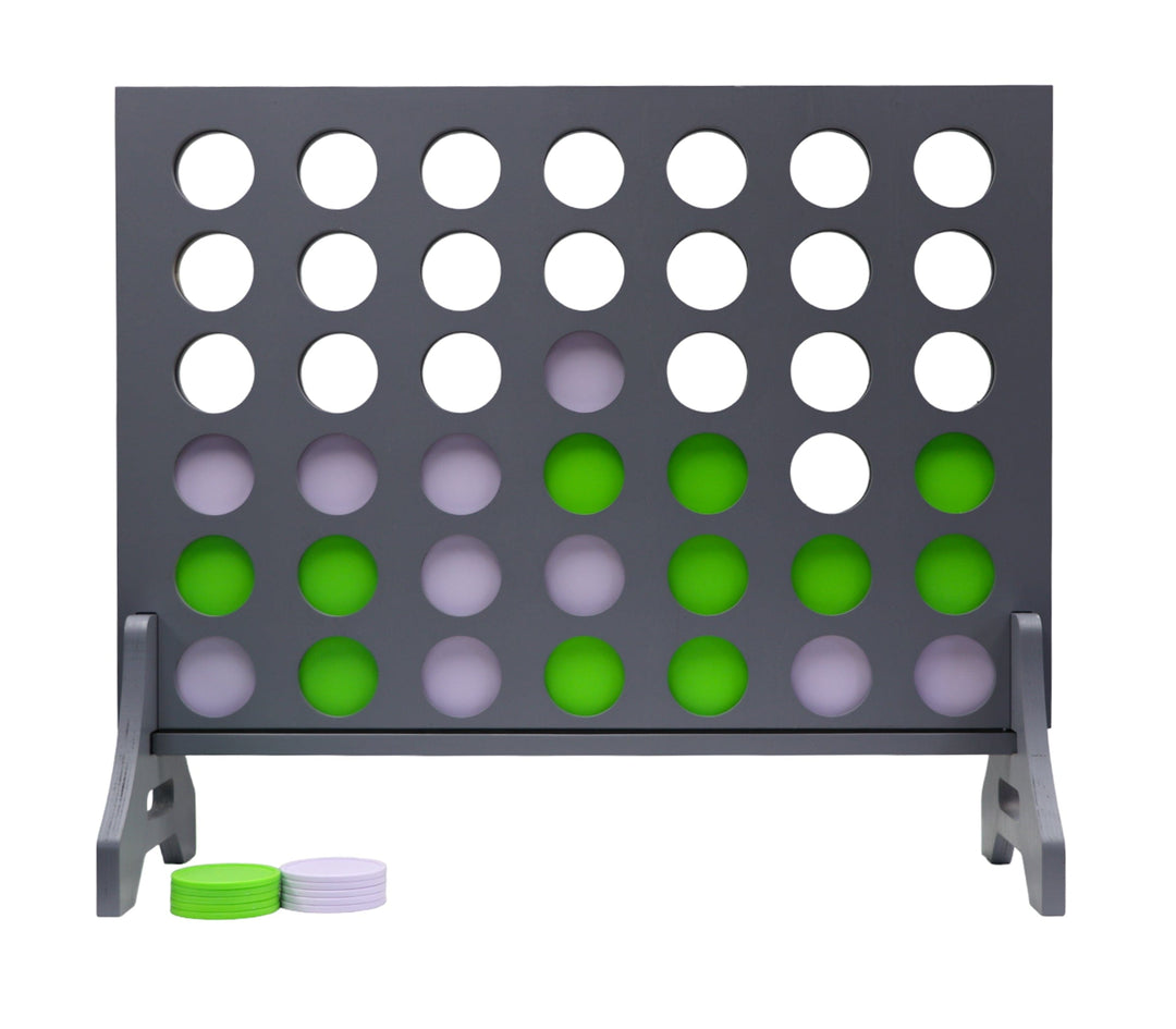 Slick Woody's Lime Green / White Tailgating Pros Grey Giant 4 in a Row