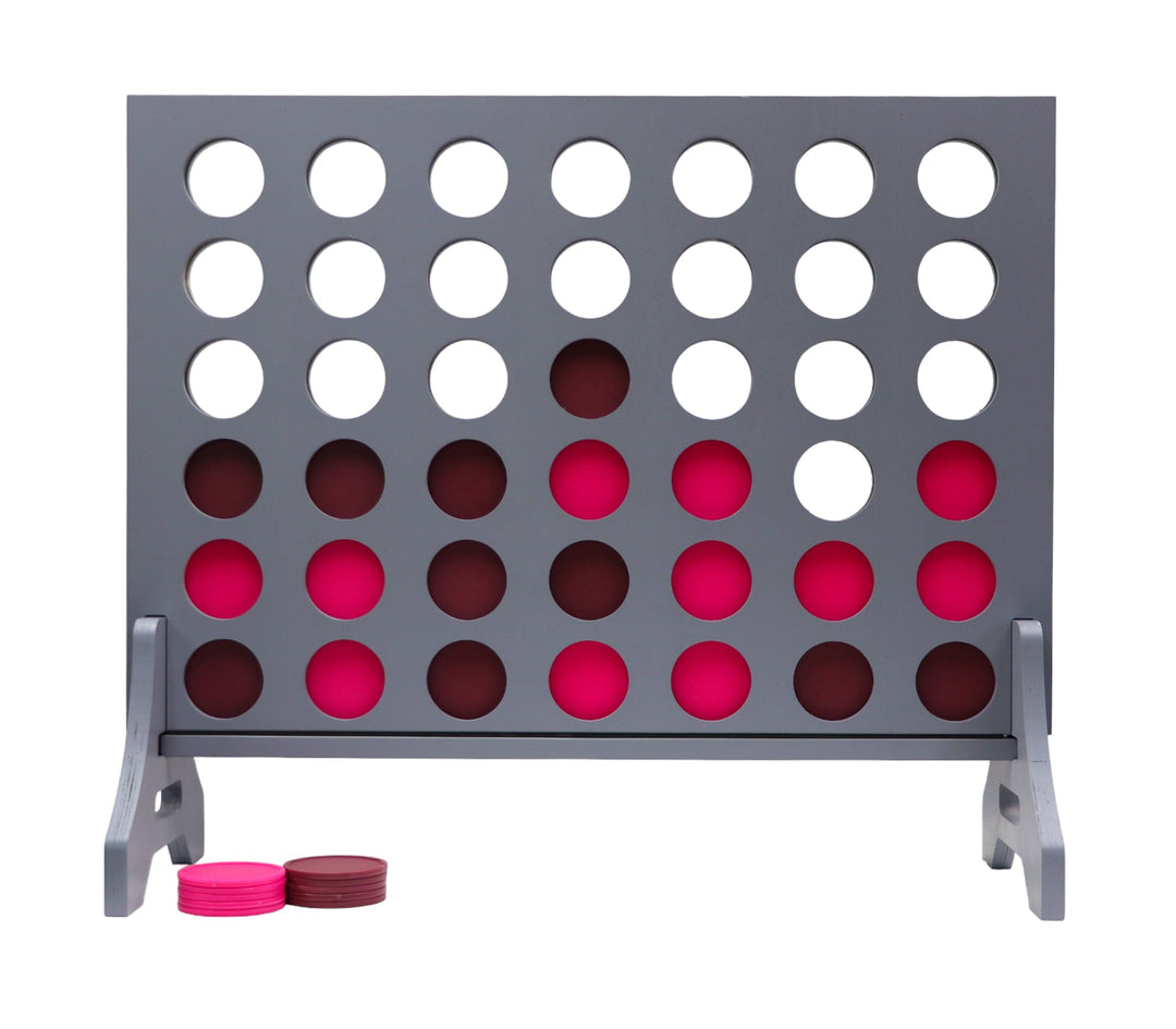 Slick Woody's Maroon / Pink Tailgating Pros Grey Giant 4 in a Row