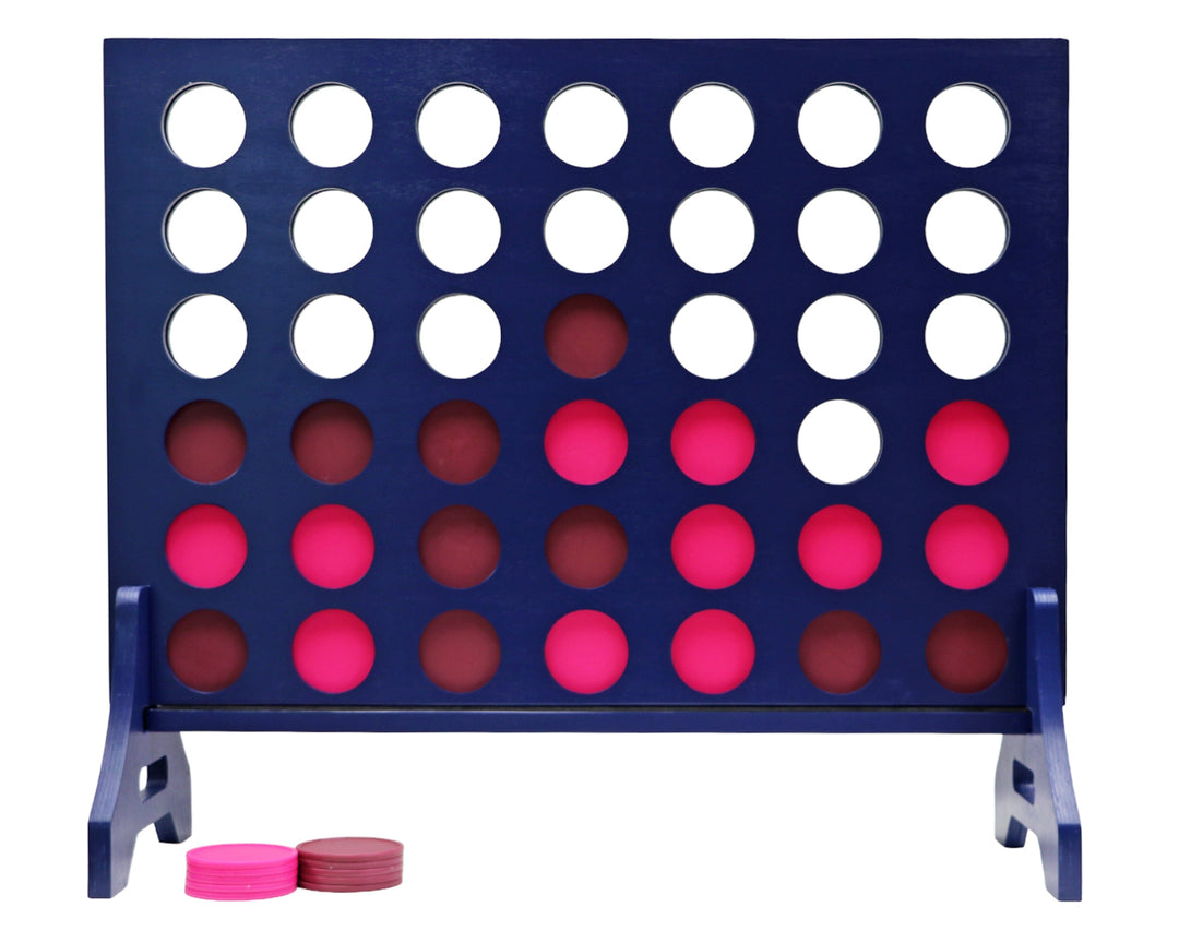 Slick Woody's Maroon / Pink Tailgating Pros Navy Giant 4 in a Row