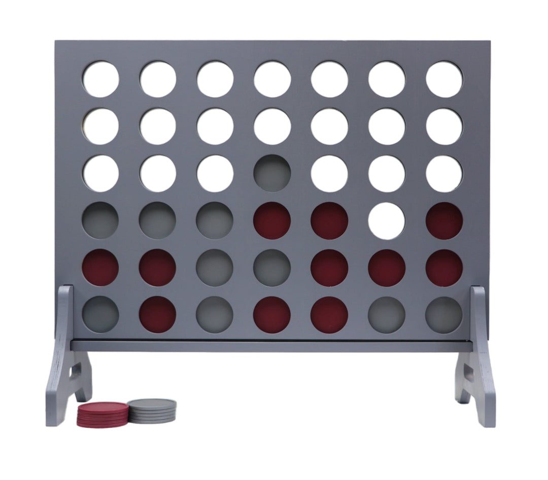 Slick Woody's Maroon / Silver Tailgating Pros Grey Giant 4 in a Row