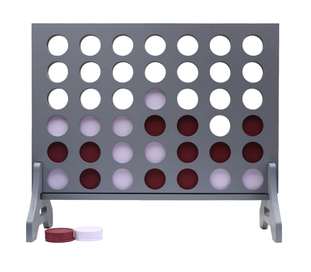 Slick Woody's Maroon / White Tailgating Pros Grey Giant 4 in a Row