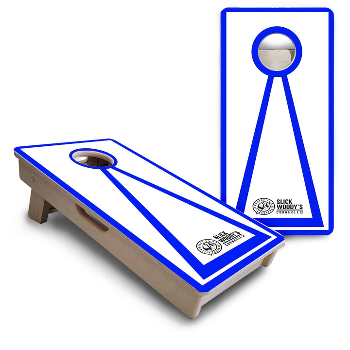 Slick Woody's Mini Cornhole Boards- Blue Triangle- 12"x24"