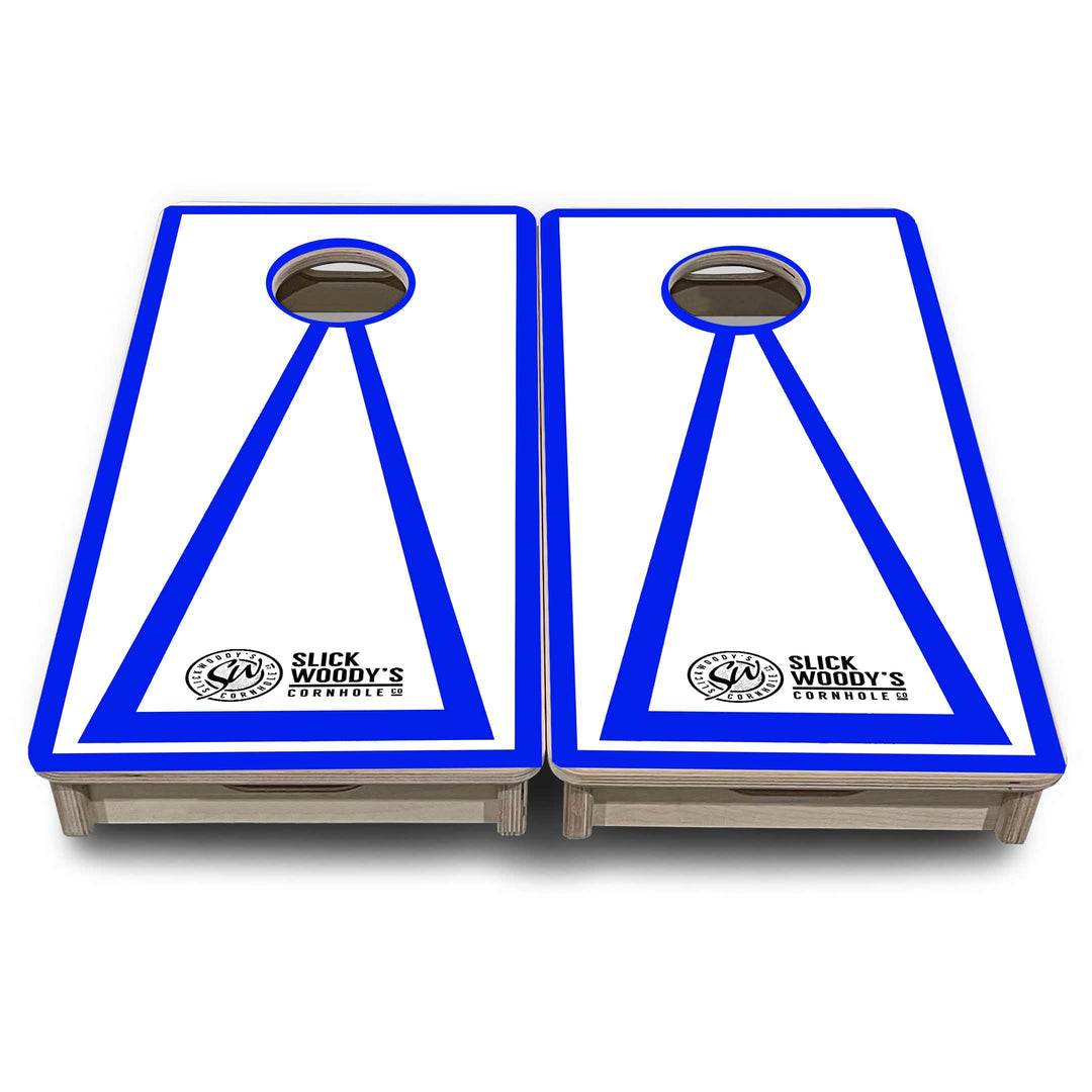 Slick Woody's Mini Cornhole Boards- Blue Triangle- 12"x24"