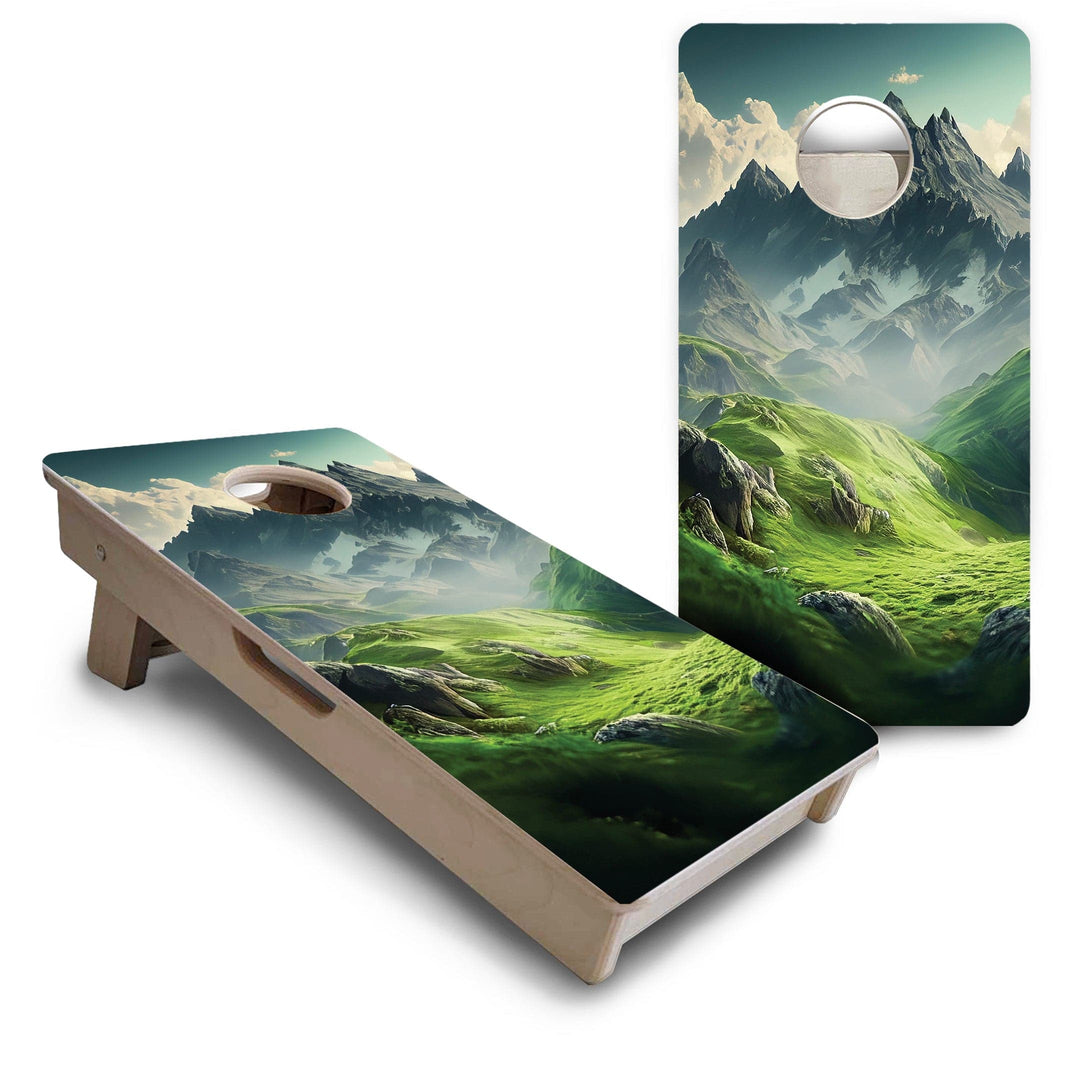 Slick Woody's Mini Cornhole Boards- Ethereal Mountain- 12"x24"