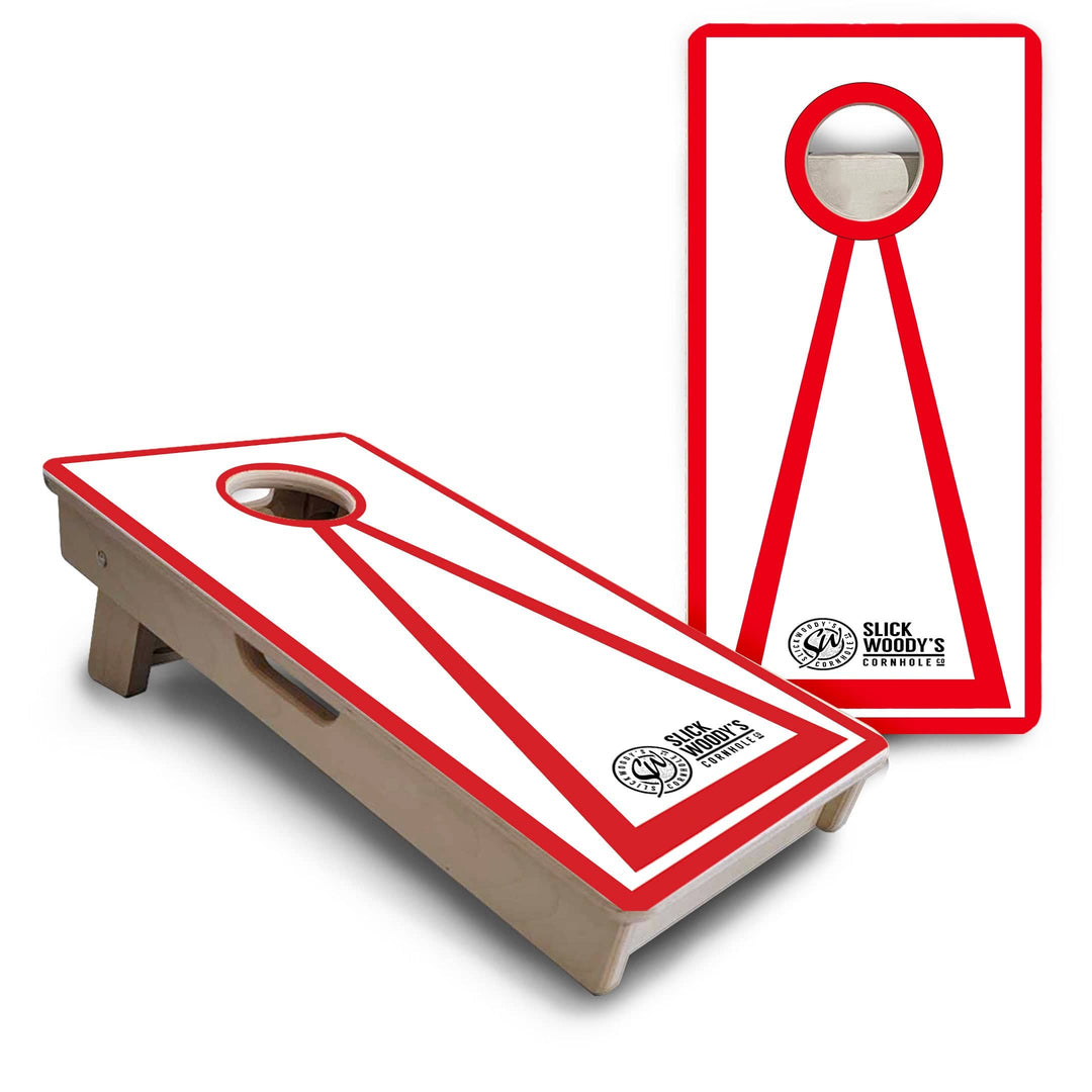 Slick Woody's Mini Cornhole Boards- Red Triangle- 12"x24"