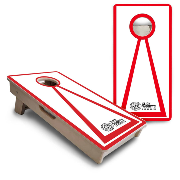 Slick Woody's Mini Cornhole Boards- Red Triangle- 12"x24"