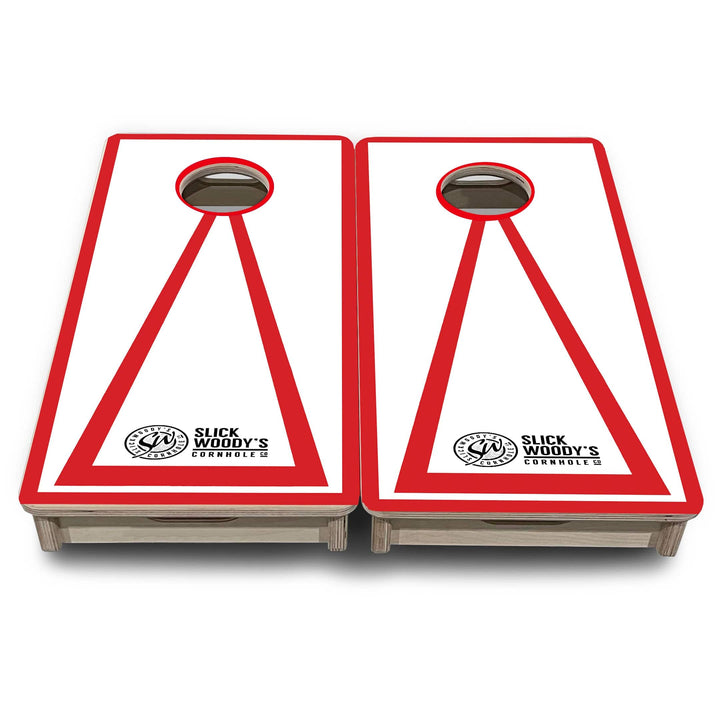 Slick Woody's Mini Cornhole Boards- Red Triangle- 12"x24"