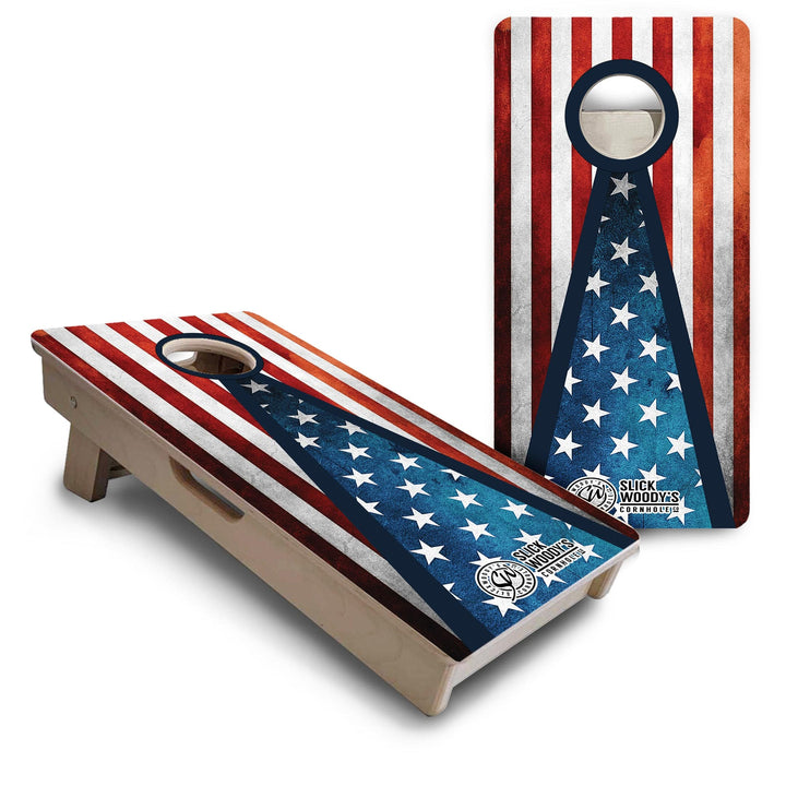 Slick Woody's Mini Cornhole Boards- Stars and Stripes- 12"x24"