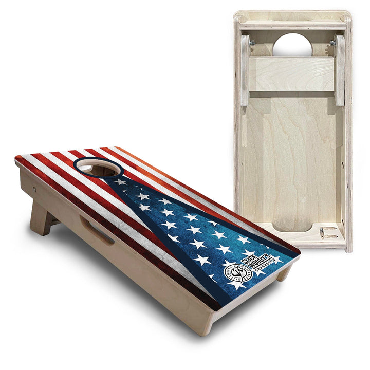 Slick Woody's Mini Cornhole Boards- Stars and Stripes- 12"x24"