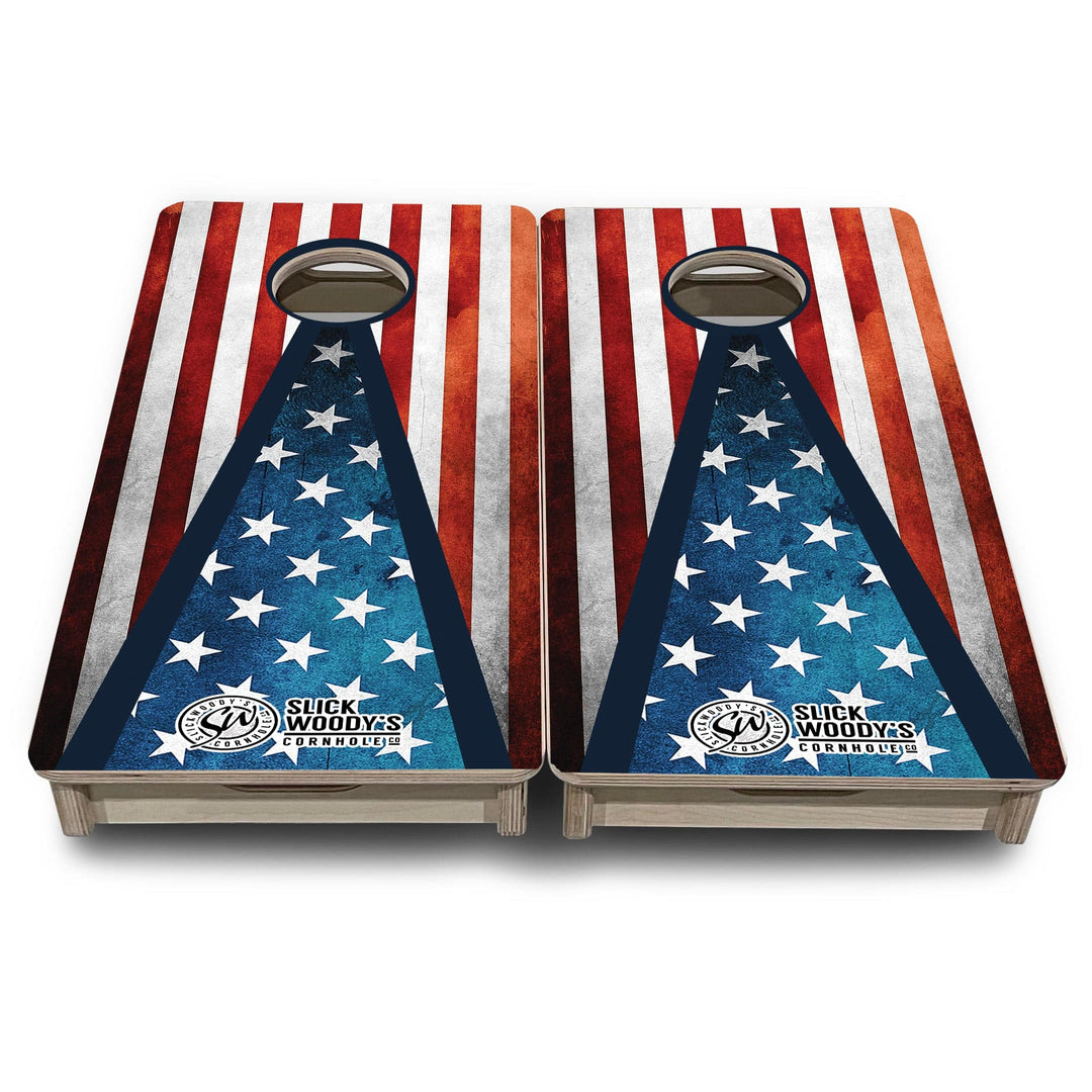 Slick Woody's Mini Cornhole Boards- Stars and Stripes- 12"x24"