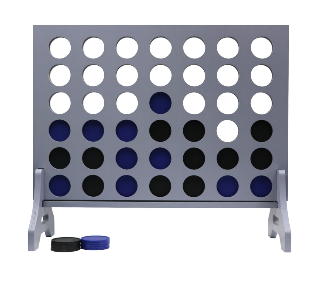 Slick Woody's Navy / Black Tailgating Pros Grey Giant 4 in a Row