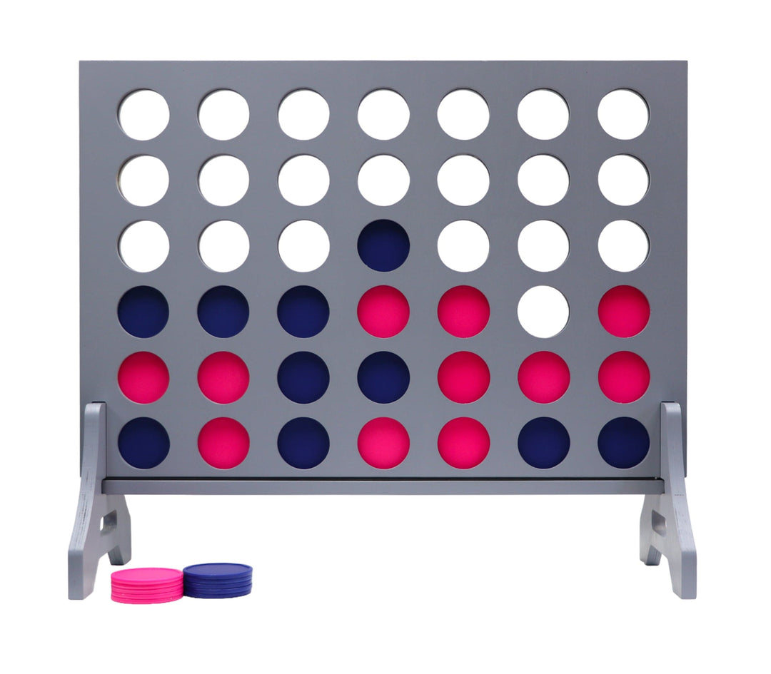 Slick Woody's Navy / Pink Tailgating Pros Grey Giant 4 in a Row