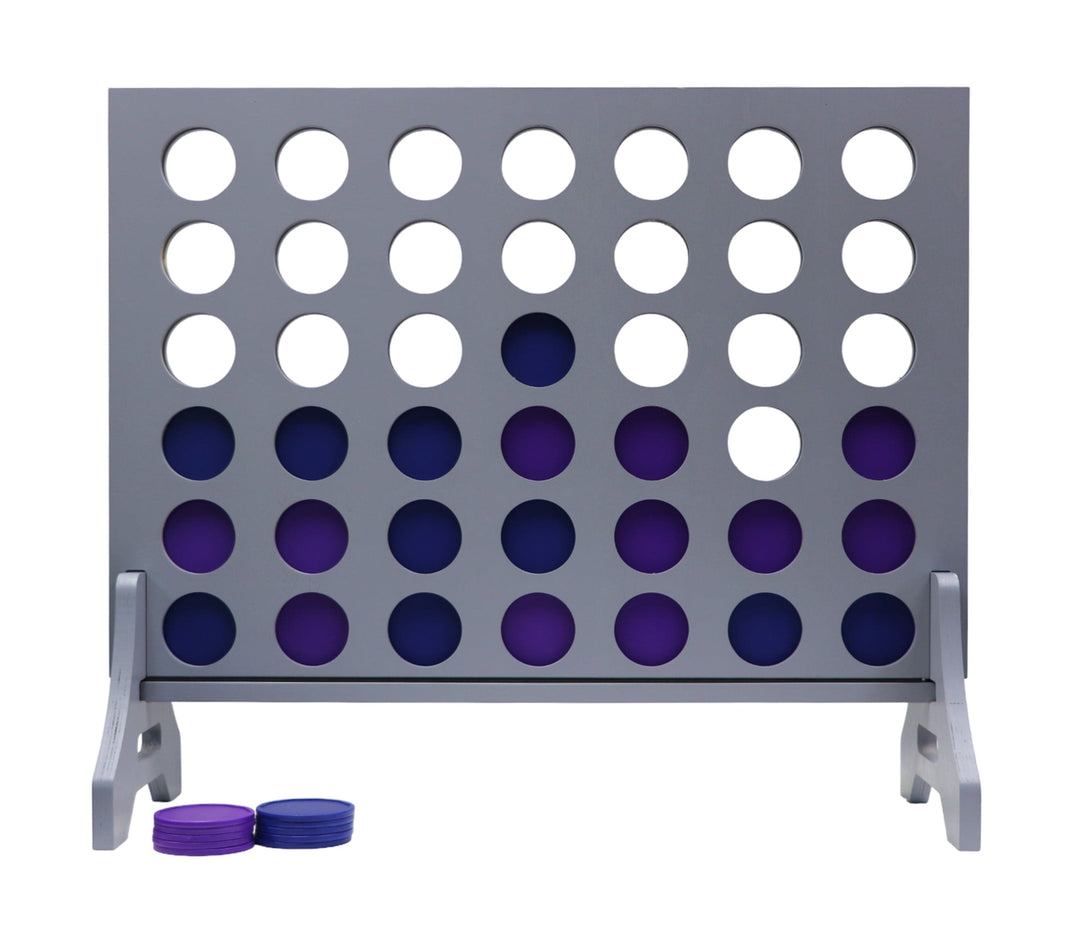 Slick Woody's Navy / Purple Tailgating Pros Grey Giant 4 in a Row