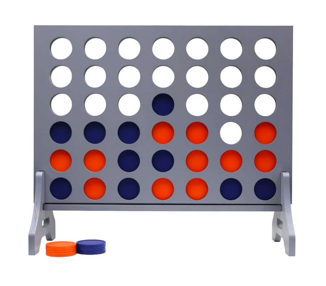 Slick Woody's Orange / Navy Tailgating Pros Grey Giant 4 in a Row