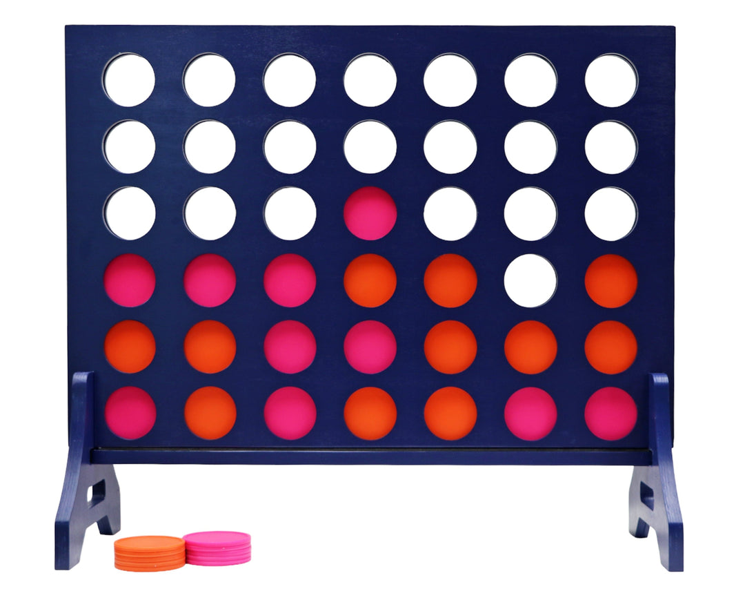 Slick Woody's Orange / Pink Tailgating Pros Navy Giant 4 in a Row