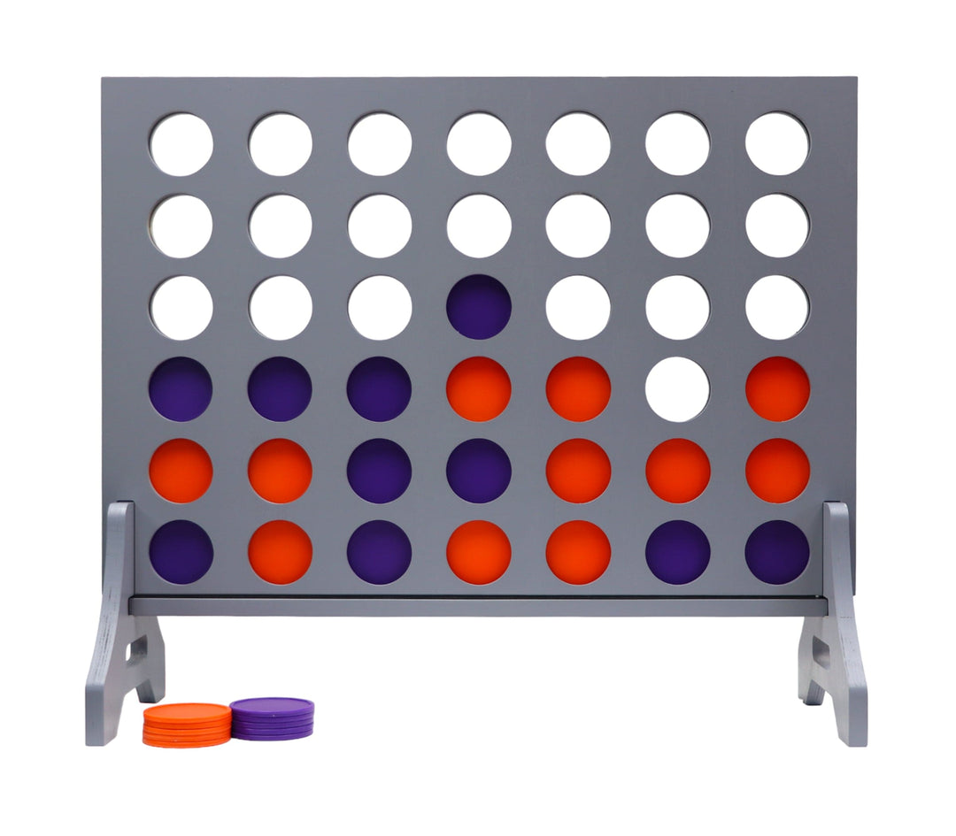 Slick Woody's Orange / Purple Tailgating Pros Grey Giant 4 in a Row