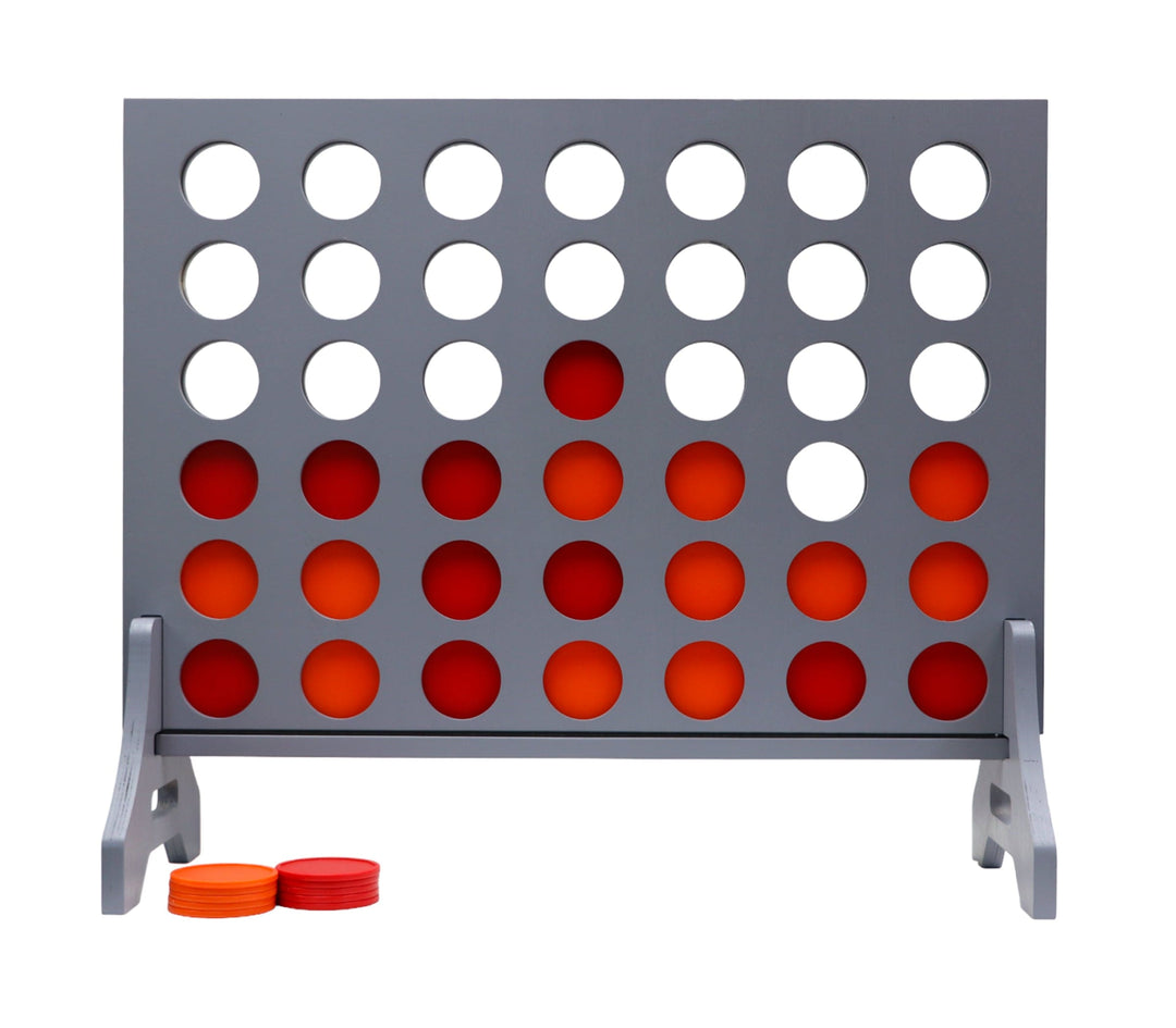 Slick Woody's Orange / Red Tailgating Pros Grey Giant 4 in a Row