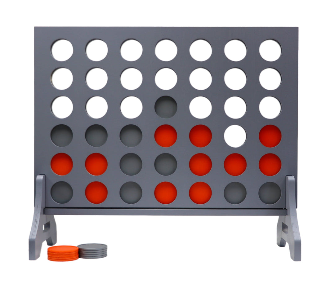 Slick Woody's Orange / Silver Tailgating Pros Grey Giant 4 in a Row