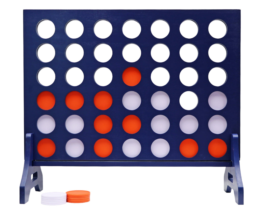 Slick Woody's Orange / White Tailgating Pros Navy Giant 4 in a Row