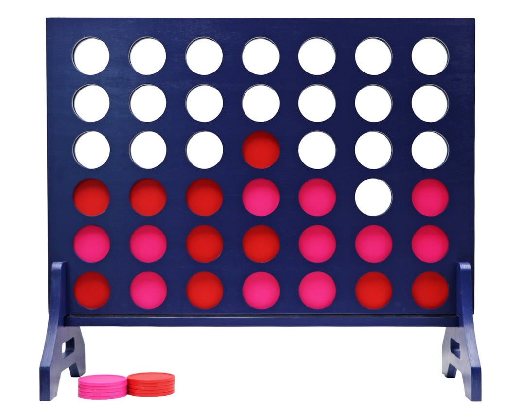 Slick Woody's Red / Pink Tailgating Pros Navy Giant 4 in a Row