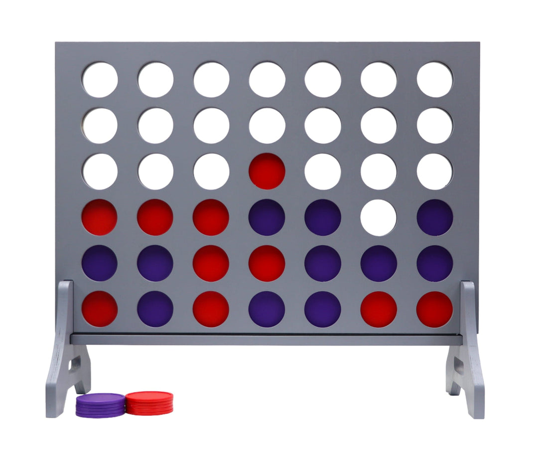 Slick Woody's Red / Purple Tailgating Pros Grey Giant 4 in a Row