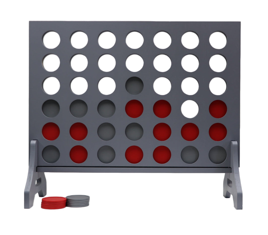 Slick Woody's Red / Silver Tailgating Pros Grey Giant 4 in a Row