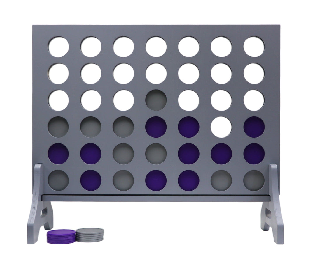 Slick Woody's Silver / Purple Tailgating Pros Grey Giant 4 in a Row