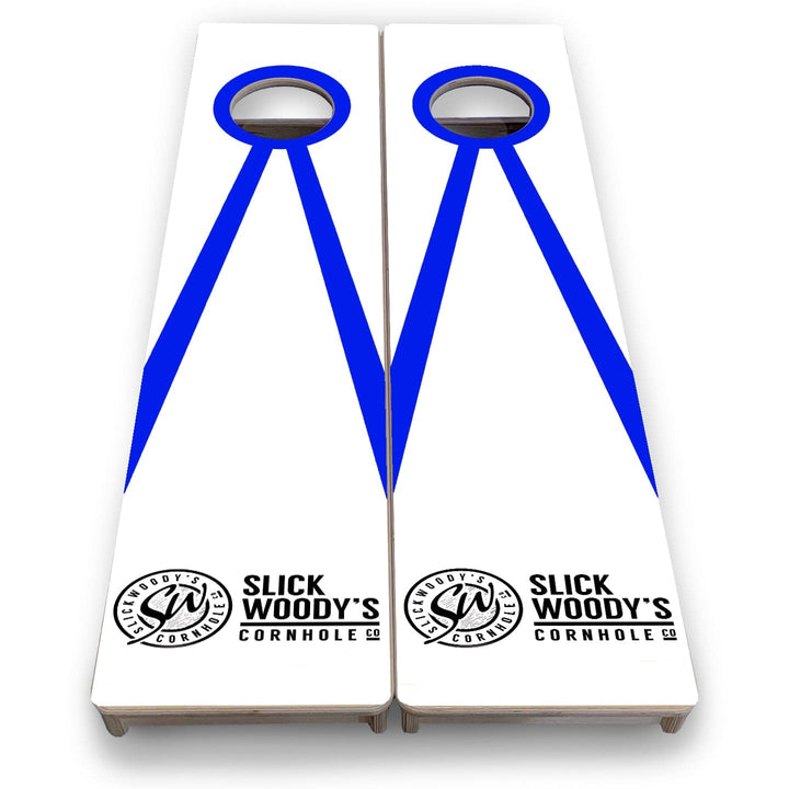 Slick Woody's Training Cornhole Boards- Blue Triangle - 12"x48"