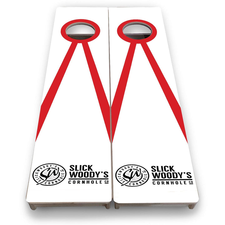 Slick Woody's Training Cornhole Boards- Red Triangle - 12"x48"