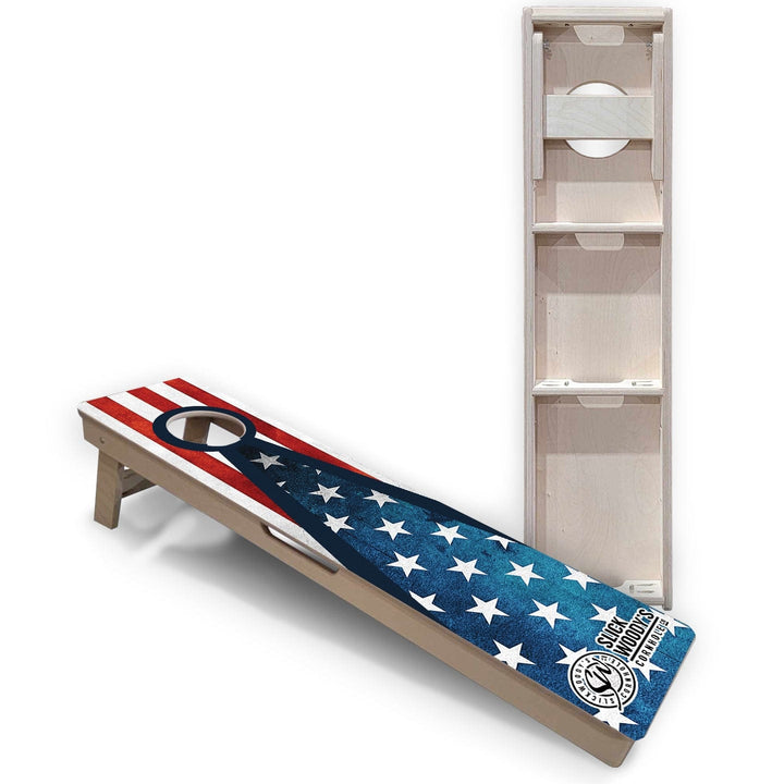 Slick Woody's Training Cornhole Boards- Stars and Stripes- 12"x48"