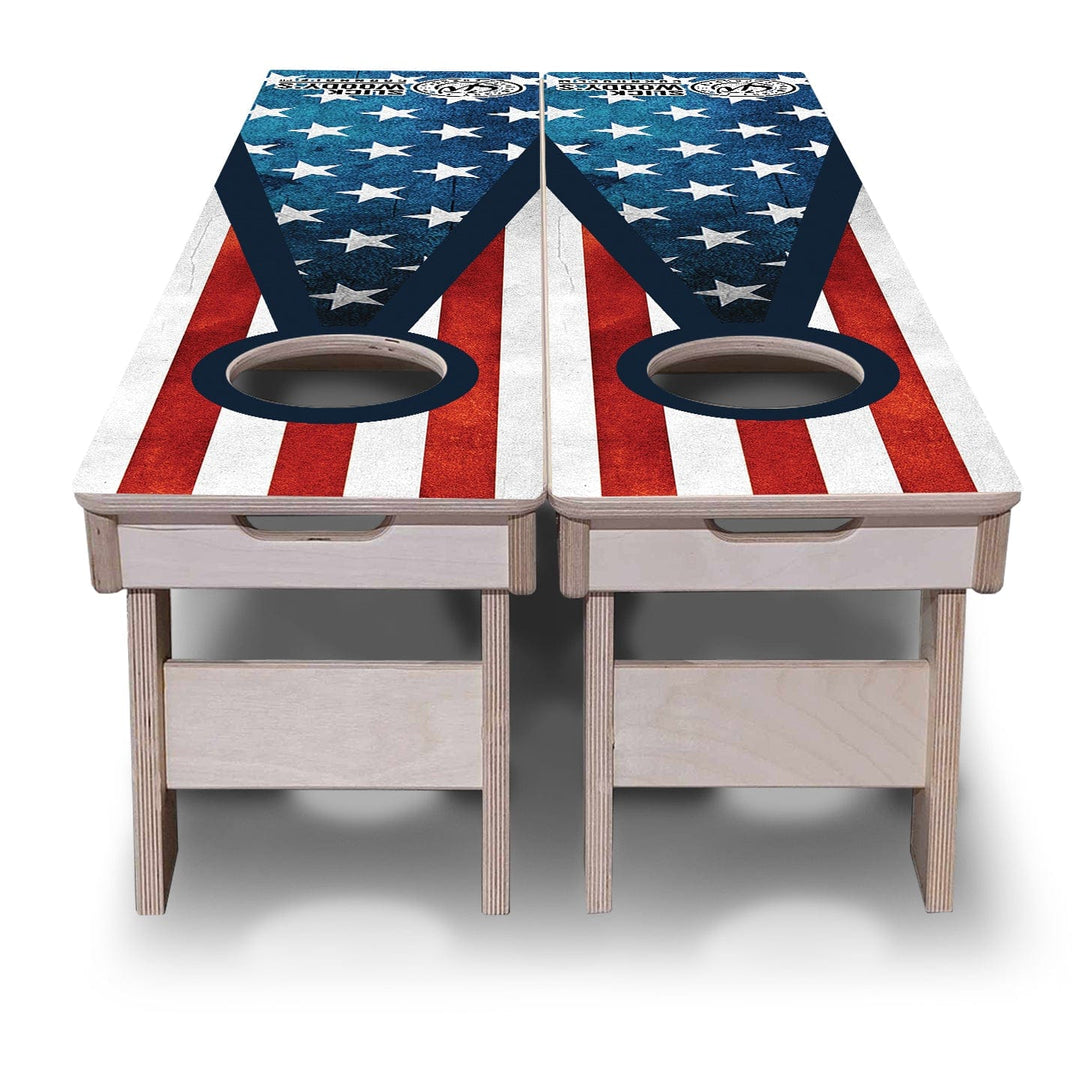 Slick Woody's Training Cornhole Boards- Stars and Stripes- 12"x48"