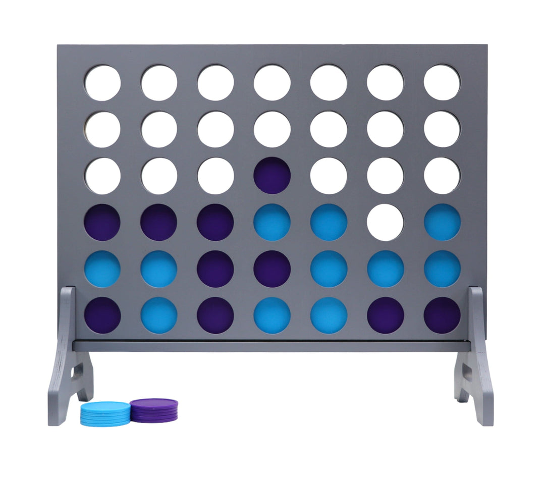 Slick Woody's Turquoise / Purple Tailgating Pros Grey Giant 4 in a Row