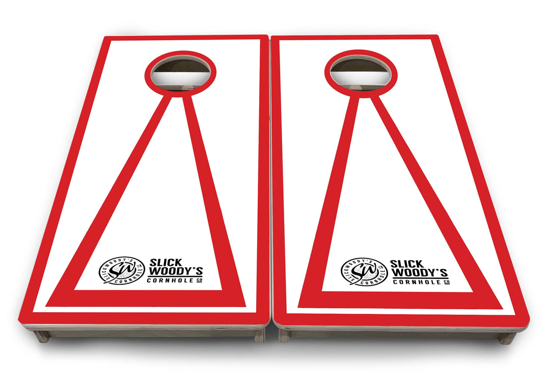 Slick Woody's Vacation Cornhole Boards- Red Triangle- 16"x32"