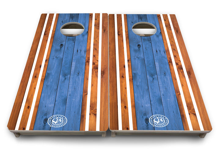 Slick Woody's Vacation Cornhole Boards- Retro Wooden- 16"x32"