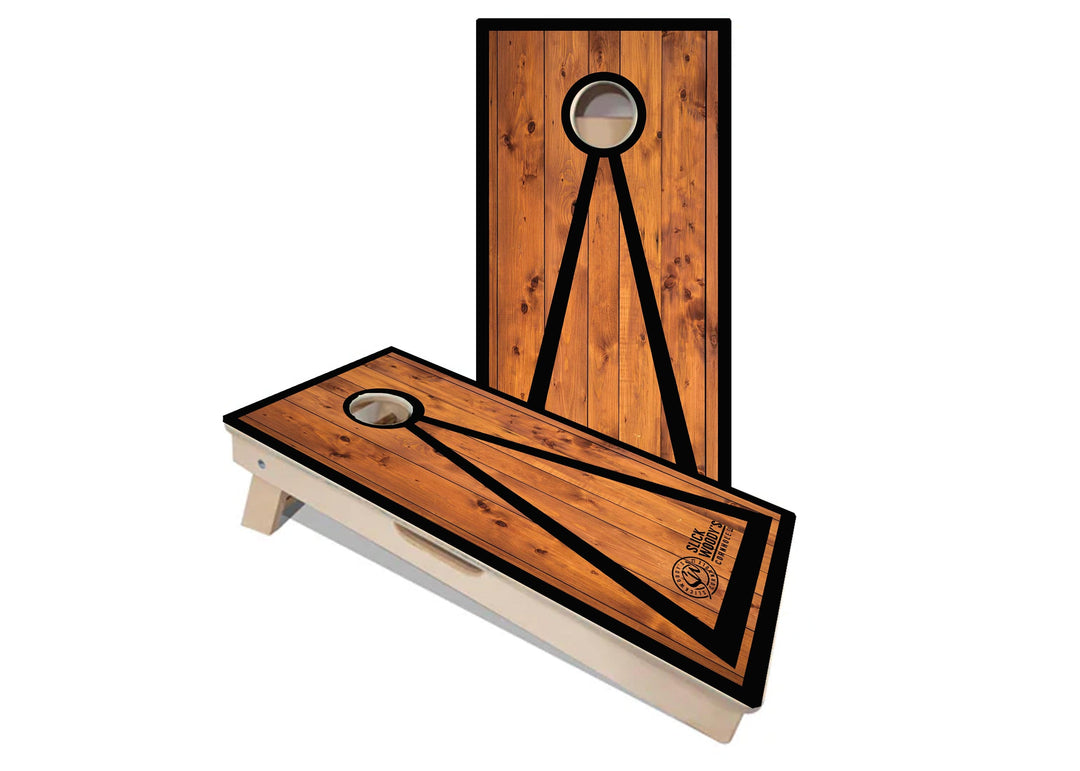 Slick Woody's Vacation Cornhole Boards- Rich Wood- 16"x32"