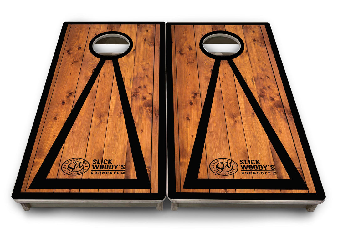 Slick Woody's Vacation Cornhole Boards- Rich Wood- 16"x32"