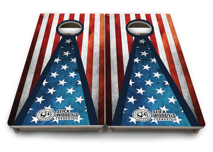 Slick Woody's Vacation Cornhole Boards- Stars and Stripes- 16"x32"