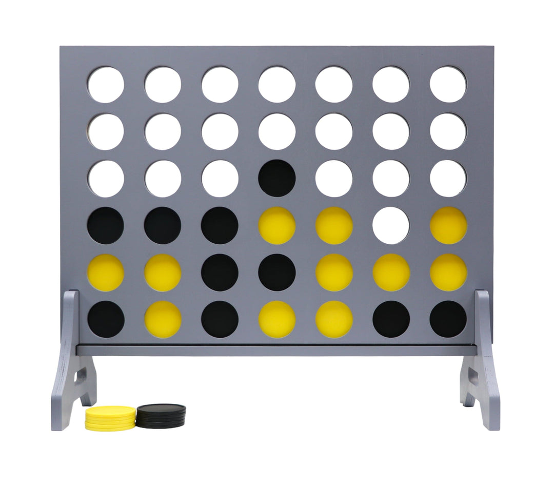 Slick Woody's Yellow / Black Tailgating Pros Grey Giant 4 in a Row